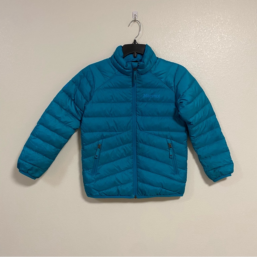 Marmot Jacket Kids Size Medium Teal 700 Down Puffer Jacket Winter Wear